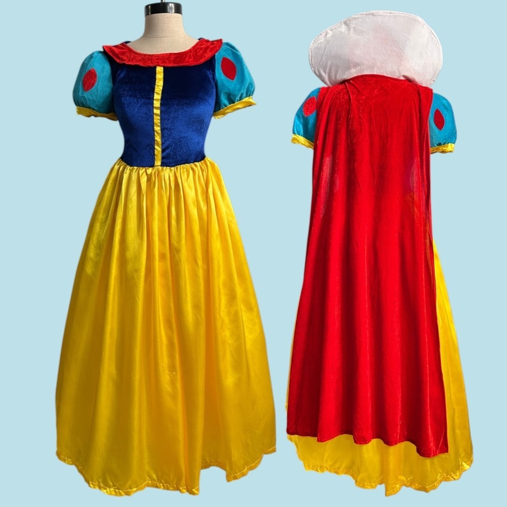 Disney Princess Snow White Costume with Cape velvet dress size small